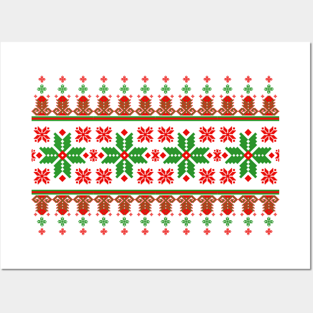 christmas flowers Wall Art by noke pattern